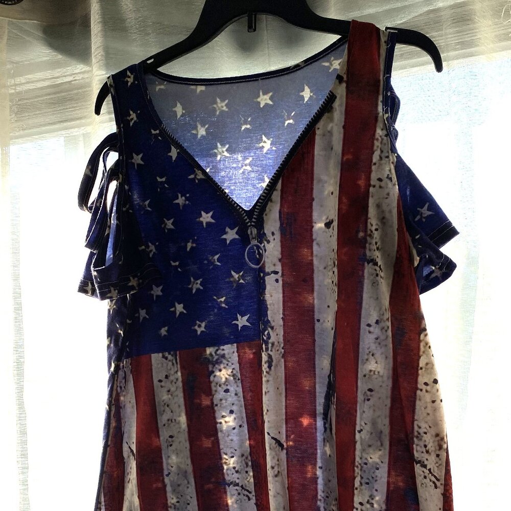 Womens american flag top